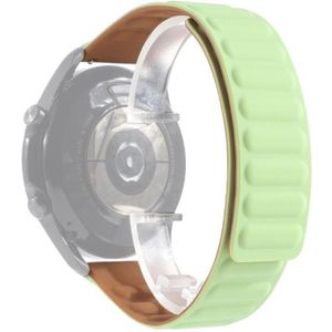 For Samsung Galaxy Watch 3 45mm Silicone Magnetic Replacement Strap Watchband(Green)