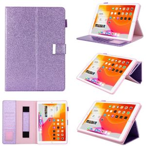 For iPad 5 / 6 / 7 / 8 / 9 Business Style Horizontal Flip Leather Case with Holder & Card Slot & Photo Frame & Wallet & Hand Strap & Sleep / Wake-up Function(Purple)