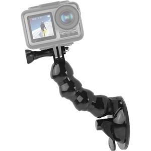 Suction Cup Jaws Flex Clamp Mount for for GoPro HERO9 Black / HERO8 Black /7 /6 /5 /5 Session /4 Session /4 /3+ /3 /2 /1  DJI Osmo Action  Xiaoyi and Other Action Cameras(Black)