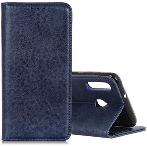 Magnetic Retro Crazy Horse Texture Horizontal Flip Leather Case for Galaxy A40  with Holder & Card Slots & Photo Frame(Blue)