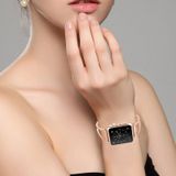 Letter V Shape Bracelet Metal Wrist Watch Band with Stainless Steel Buckle for Apple Watch Series 3 & 2 & 1 42mm (Rose Gold)