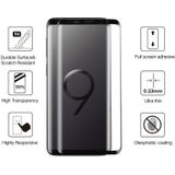 25 PCS For Galaxy S9 Plus 0.33mm 9H Surface Hardness 3D Curved Edge Anti-scratch Full Screen HD Full Glue Glass Screen Protector (Black)