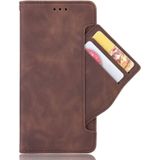 For iPhone SE 2020 Wallet Style Skin Feel Calf Pattern Leather Case ?with Separate Card Slot(Brown)