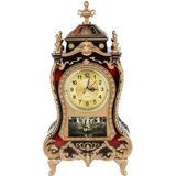 Alarm Clock Vintage Clock Classical Royalty Sitting Room TV Cabinet Desk Imperial Furnishing Creative Sit Pendulum Clock(Brown)