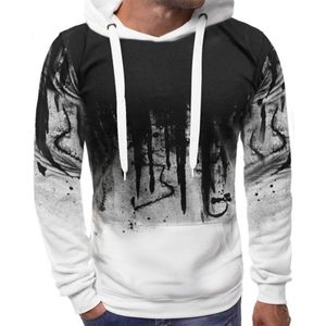 Heren sweater met kap  Loose print