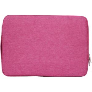 13.3 inch Universal Fashion Soft Laptop Denim Bags Portable Zipper Notebook Laptop Case Pouch for MacBook Air / Pro  Lenovo and other Laptops  Size: 35.5x26.5x2cm (Magenta)