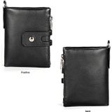 3515 Antimagnetic RFID Multi-function Leather Men Wallet with Card Holder(Black)