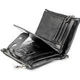 3515 Antimagnetic RFID Multi-function Leather Men Wallet with Card Holder(Black)