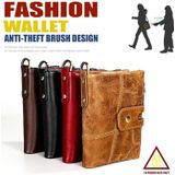 3515 Antimagnetic RFID Multi-function Leather Men Wallet with Card Holder(Black)