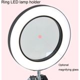8X Magnifying Glass Lamp Beauty Nail Tattoo Repair Office Reading Lamp  Colour: With Magnifying Glass (Black)