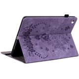 Voor iPad mini 5 / 4 / 3 / 2 / 1 Butterfly Rose reliëf lederen Smart Tablet Case