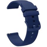 Voor Garmin Forerunner 255S 18mm Effen Kleur Zachte Siliconen Horlogeband (Marineblauw)