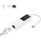 NK107A1 8 Pin to RJ45 Ethernet LAN Network Adapter Cable  Total Length: 16cm  for iPhone X & XS & XR & XS MAX  iPhone 8 Plus & 7 Plus  iPhone 8 & 7 iPad(White)