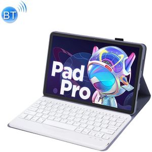 AM20-B Lamsvacht Textuur Ultradunne Bluetooth Toetsenbord Lederen Tablet Case Voor Lenovo Xiaoxin Pad 2022 10.6 inch/Tab M10 Plus 10.6 3rd Gen 2022 (Paars)
