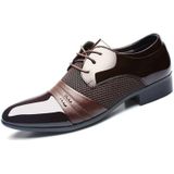 Platte schoenen ademend mannen Business jurk schoenen  grootte: 48 (bruin)