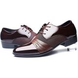 Platte schoenen ademend mannen Business jurk schoenen  grootte: 48 (bruin)