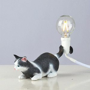 Cat Light Animal Table Lamp Mini Night Light  Power Plug: UK Plug(Meditatie)