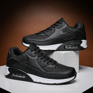 Heren sportschoenen lente paar luchtkussen sneakers casual schoenen  maat: 36 (zwart en wit)