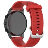 22mm Texture Silicone Wrist Strap Watch Band for Fossil Hybrid Smartwatch HR  Male Gen 4 Explorist HR  Male Sport (Red)