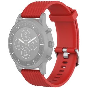 22mm Texture Silicone Wrist Strap Watch Band for Fossil Hybrid Smartwatch HR  Male Gen 4 Explorist HR  Male Sport (Red)