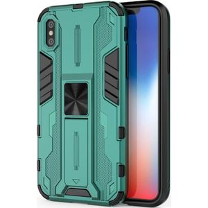 Supersonic PC + TPU Shock-proof Protective Case with Holder For iPhone XS Max(Green)