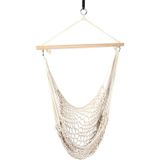 Aotu AT6732 Outdoor Cotton Rope Net Swing Frame Hanging Chair Hammock  Size: 130x90cm