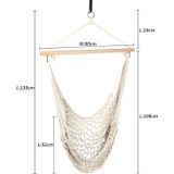 Aotu AT6732 Outdoor Cotton Rope Net Swing Frame Hanging Chair Hammock  Size: 130x90cm