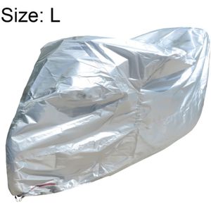 210D Oxford Cloth Motorcycle Electric Car Rainproof Dust-proof Cover  Size: L (Silver)