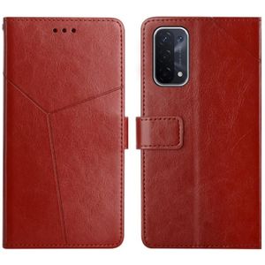 Voor Oppo A54 5G Y Stitching Horizontal Flip Leather Phone Case