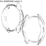 For Samsung Galaxy Watch 3 41mm Electroplating Hollow Half-pack TPU Protective Case(Transparent)