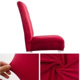 2 PCS Simple Soft High Elastic Thickening Velvet Semi-Interior Chair Cover Hotel Chair Cover(Khaki)