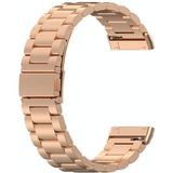 For Fitbit Versa 3 / Fitbit Sense Three Strains Of Stainless Steel Strap with Disassembly Tools(Rose Gold)