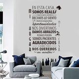 2 PCS French Family Rules Series Wall Stickers  Size: 90x57cm