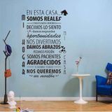 2 PCS French Family Rules Series Wall Stickers  Size: 90x57cm