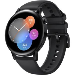 Huawei Horloge GT 3 Smart Horloge 42mm Rubber Polsband  1.32 Inch Amoled Screen  Ondersteuning Hartslag Monitoring / GPS / 7-Days Battery Life / NFC