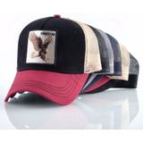 Cotton Embroidered Animal Baseball Cap(Gray Eagle)