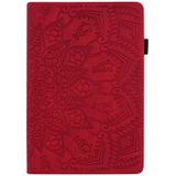 For Samsung Galaxy Tab A7 10.4 (2020) Calf Texture Embossed Horizontal Flip Leather Case with Holder & Card Slots & Photo Frame(Red)