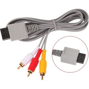 1.8 m component kabel audio video AV Composite 3 RCA-kabel voor de scherpste video belangrijkste 480p video-uitgang voor Nintendo Wii console