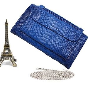 Genuine Leather Women Hand Bag Female Fashion Chain Shoulder Bag Luxury Designer Tote Messenger Bags(Future blue)
