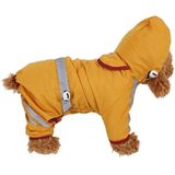 Waterdichte jas kleding modehuis dier regenjas puppy hond kat hoodie regenjas  maat: XXL (geel)