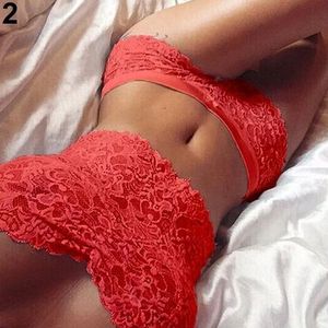 3 PCS Corset Lace Brassiere Push Up Vest Top Bra and Panty Set Underwear set  Cup Size:L(Red)