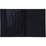 Bluetooth Keyboard Matte Texture Leather Case with Holder for 10.1 inch Windows 7 / 8 / 10 Tablet PC(Black)