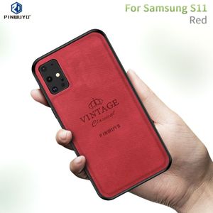 For Galaxy S20+ PINWUYO Zun Series PC + TPU + Skin Waterproof Anti-fall All-inclusive Protective Case(Red)