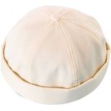 Autumn and Winter Models Cotton and Linen Landlord Hat Cuffed Melon Cap  Size: 56-58cm (Adjustable)(White)