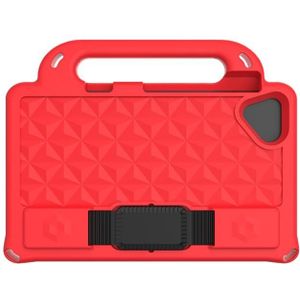 For Huawei MediaPad M5 Lite 8.4 inch Diamond Series EVA Portable Flat Anti Falling Sleeve Protective Shell With Bracket / Strap(Red)