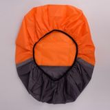 2 Stks Outdoor Bergbeklimmen Kleur Bijpassende Lichtgevende Rugzak Regenhoes  Grootte: XL 58-70L (Rood + Oranje)