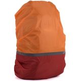 2 Stks Outdoor Bergbeklimmen Kleur Bijpassende Lichtgevende Rugzak Regenhoes  Grootte: XL 58-70L (Rood + Oranje)