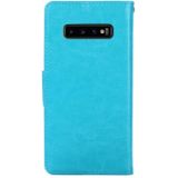 For Samsung Galaxy S10 Crystal Texture Horizontal Flip Leather Case with Holder & Card Slots & Wallet(Light Blue)