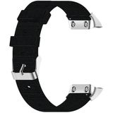 For Garmin Forerunner 35 / 30 Universal Nylon Canvas Replacement Wrist Strap Watchband(Black)