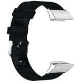 For Garmin Forerunner 35 / 30 Universal Nylon Canvas Replacement Wrist Strap Watchband(Black)